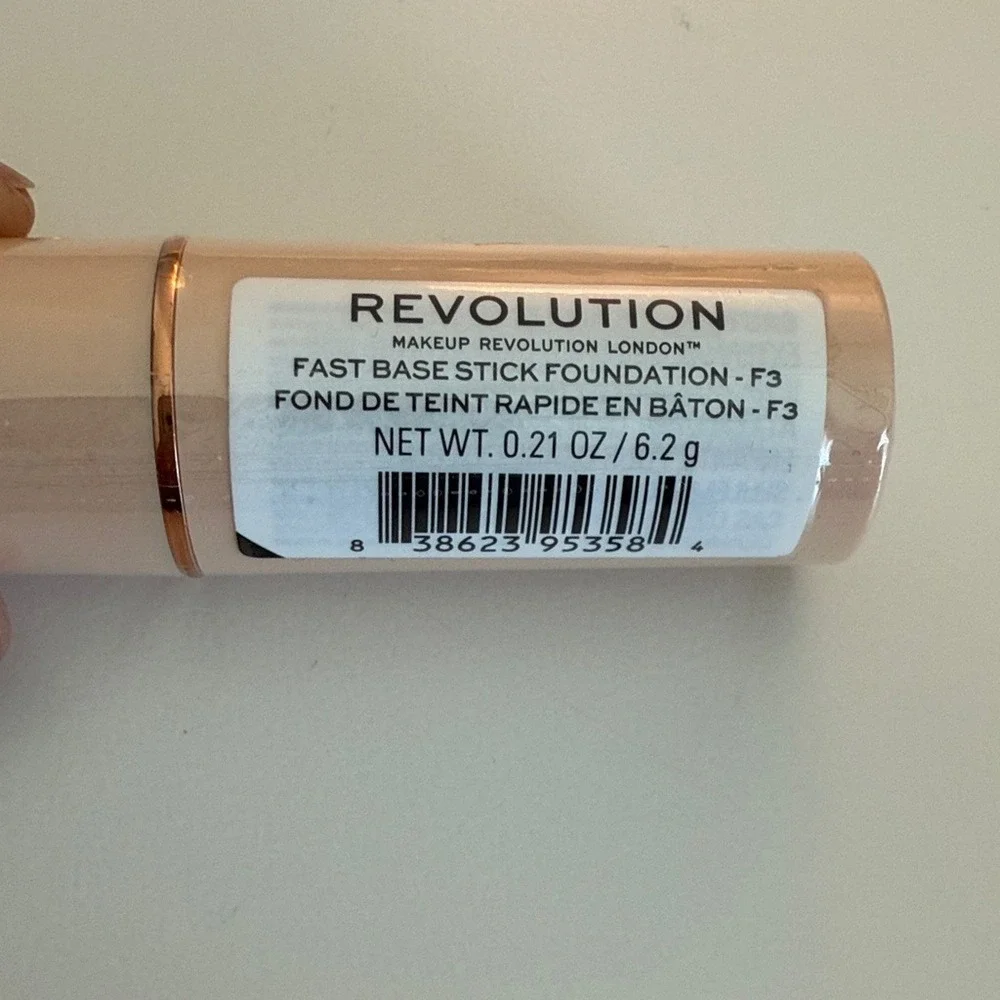 Revolution Fast Base Stick Foundation F3‎ Creamy Beige Makeup London